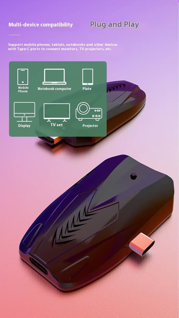 NÖRDIC Trådlös förlängare USB-C till HDMI 150m
