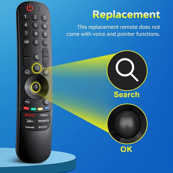 LG TV Remote Control, Universal for LG Magic Remote Smart TV no voice and pointer function, Replacement for LG Original MR24GA MR23GA MR22GN MR21GA