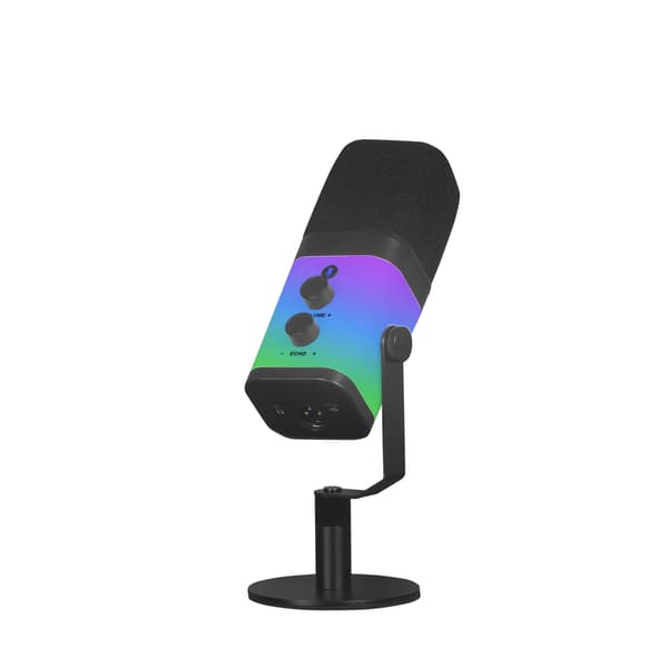 NÖRDIC Professionel RGB-dynamisk mikrofon USB-C, XLR, 3,5mm