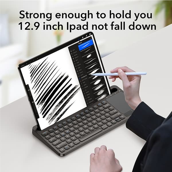 NÖRDIC Bluetooth-tastatur med touchpad, arabisk layout, 78 taster