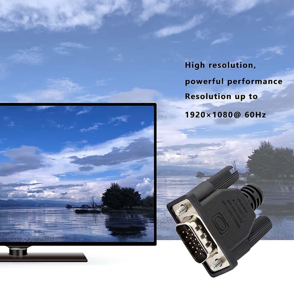 NÖRDIC Dummy Plug VGA Display Emulator 1920x1080 60Hz Black