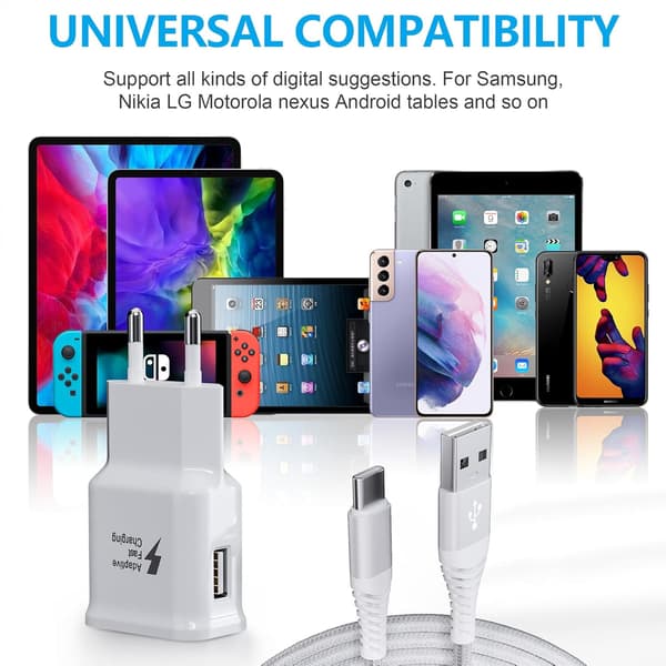 Opladningsadapter USB-A 2.4A Max 15W White