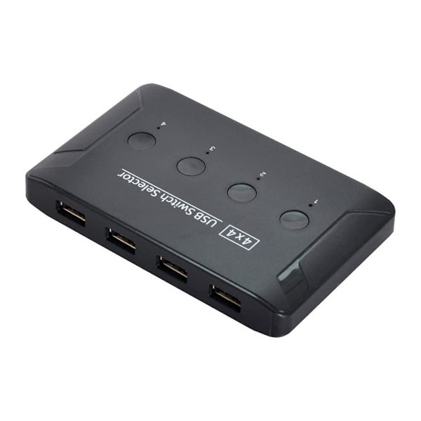 NÖRDIC 4 till 4 USB-A Switch USB3.0 5Gbps Svart