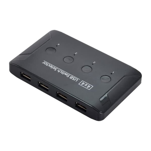 NÖRDIC 4–4 USB-A 3.0 5Gbps -kytkin Black