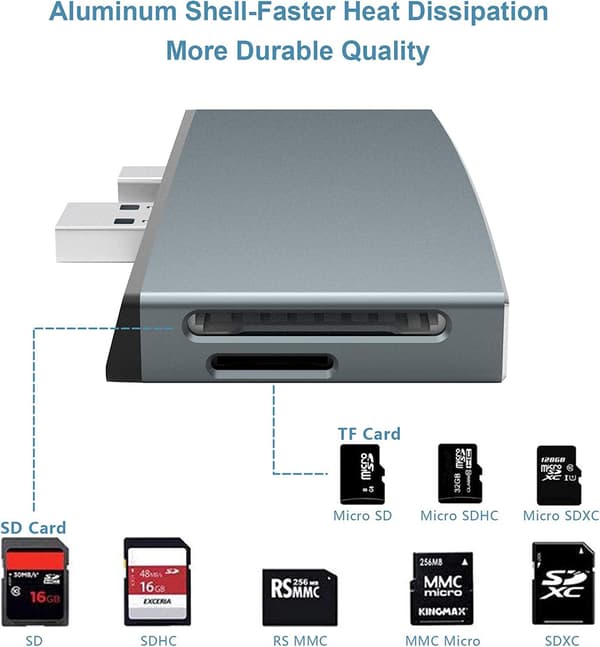 NÖRDIC USB dockningstation för MicroSoft Surface 1xHDMI4k30Hz 3xUSB-A 5Gbps och 1xTF och 1xSD Silver