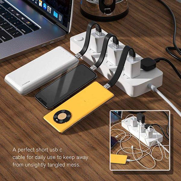 NÖRDIC Flat Adapter USB3.2 Gen1 USB-C to A 5Gbps 3A Svart