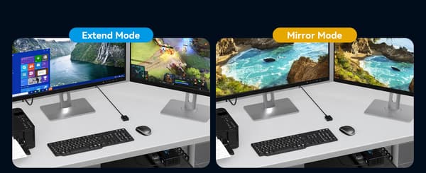 NÖRDIC KVM switch 2 til 2 HDMI til HDMI, 8K60Hz/4K120Hz, 4x USB-A Black