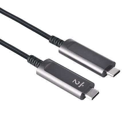NÖRDIC 5m Active AOC kuitukaapeli USB 3.2 Gen2 Type C - Type C 4K 60Hz 10Gbps PD60W Black