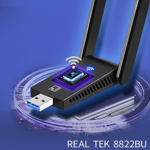 NÖRDIC WIFI6 Bluetooth 5.0 langaton USB 3.0 -sovitin Dual Band 2.4/5.8GHz 1300Mbps