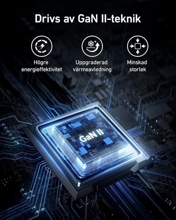 Anker Nano 65W USB-C oplader, 3-ports PPS-hurtigoplader, iPad-oplader