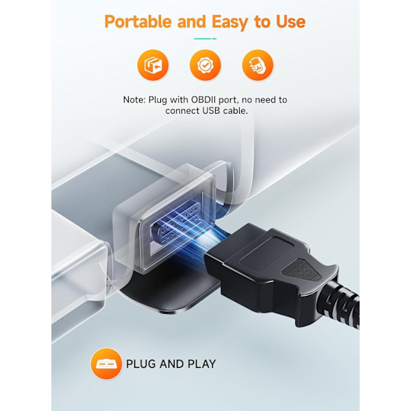 Enhanced OBD2 Scanner, Vehicle Code Reader for Check Engine Light, Automotive OBD II Scanner Fault Diagnosis