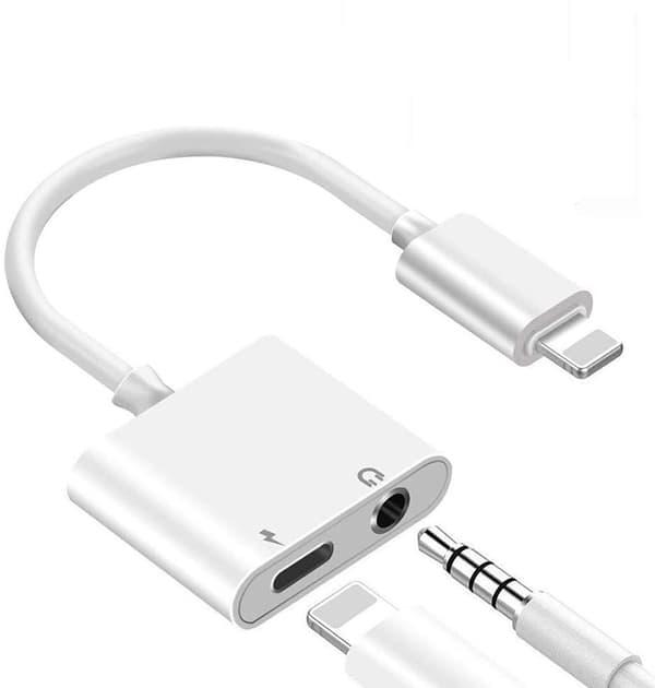 NÖRDIC Lightning Audio adapter med opladning Non MFI