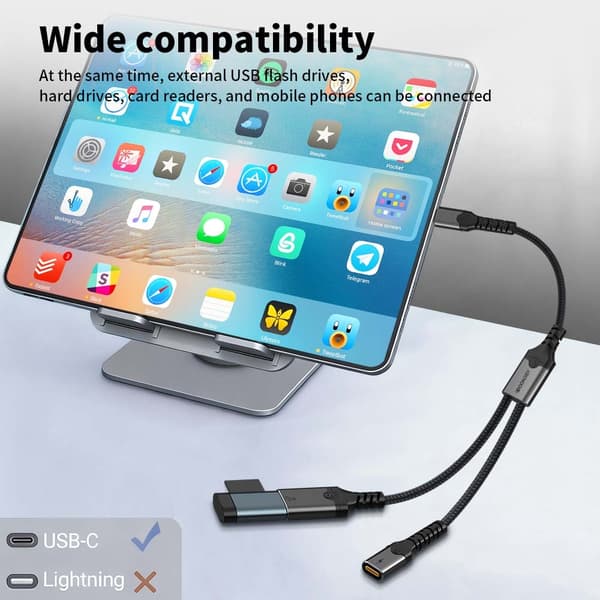 NÖRDIC USB-C-hubi 1xUSB-C PD140W ja 1xUSB-C