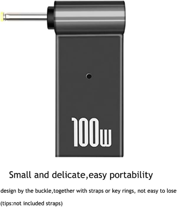 NÖRDIC USB-C til Laptopopladningsadapter, USB-C til DC-stik, 100W PD, opladningsadapter til bærbar computer 18–20V 5,5×2,5mm