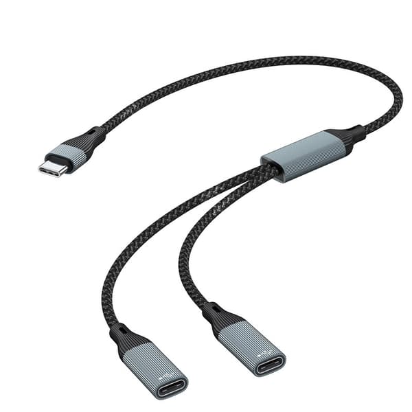 NÖRDIC USB-C-keskitin USB-C → 2xUSB-C