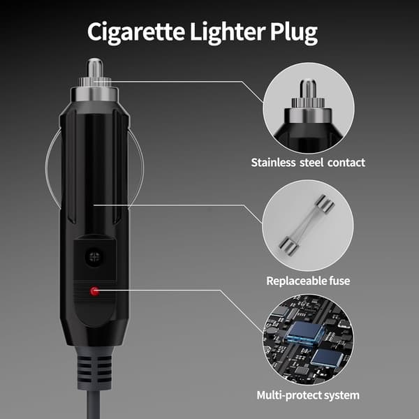 Starlink 5m Mini DC-strømkabel direkte til cigarettænderstik 12V–24V oplader vandtæt