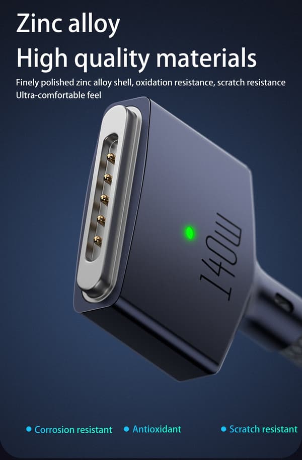 NÖRDIC USB-C – Mag Safe 3 -latauskaapeli 1,8m