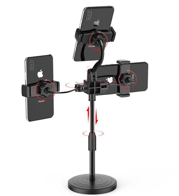 Tabel står for tre mobiltelefoner Black