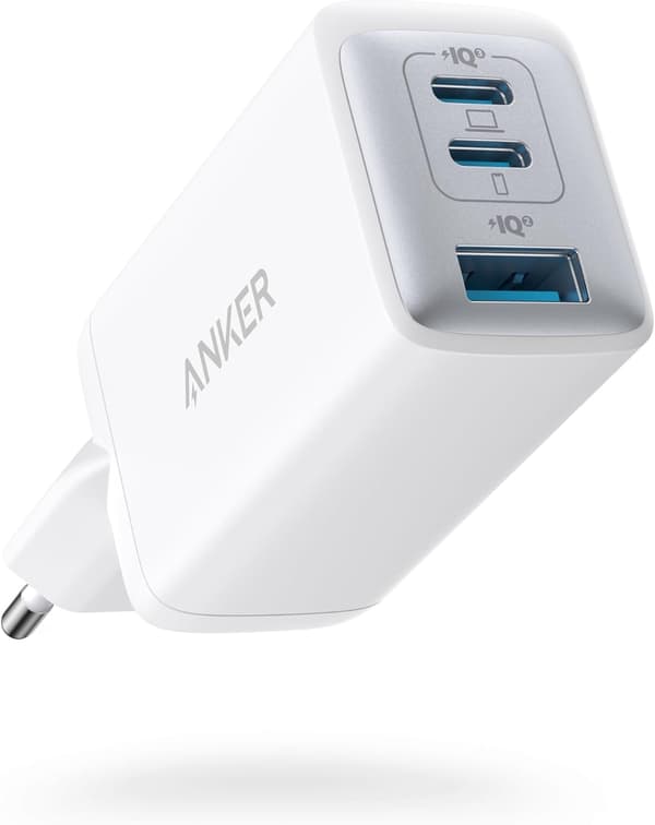 Anker Nano 65W USB-C oplader, 3-ports PPS-hurtigoplader, iPad-oplader
