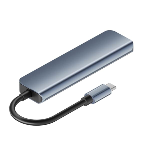NÖRDIC USB-C 5-ports Hub 3xUSB-A 2.0, 1xUSB-A 3.1 og 1xUSB-C PD100W