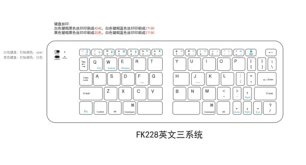 NÖRDIC Foldbart Bluetooth-tastatur 66 taster US Layout Hvid White