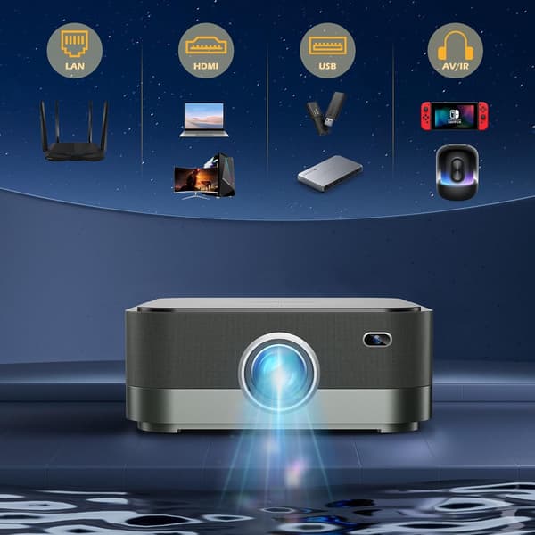 NÖRDIC Projektor 500ANSI Resolution Dual band Bluetooth 5.1