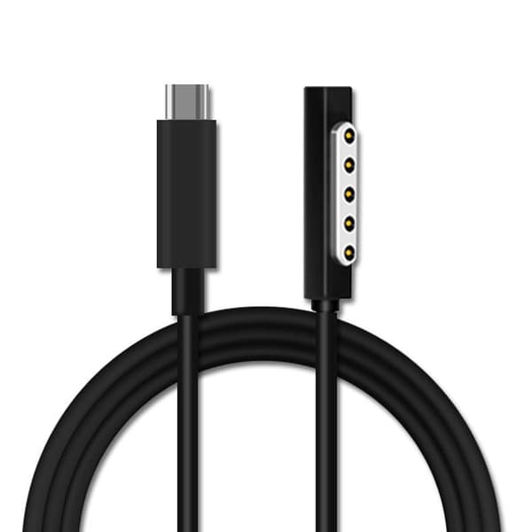NÖRDIC 1,5m USB laddarkabel 12V3A för Surface Pro 1/2 Svart