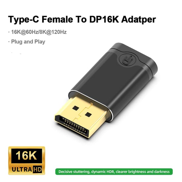 NÖRDIC USB-C–DP-adapteri 16K