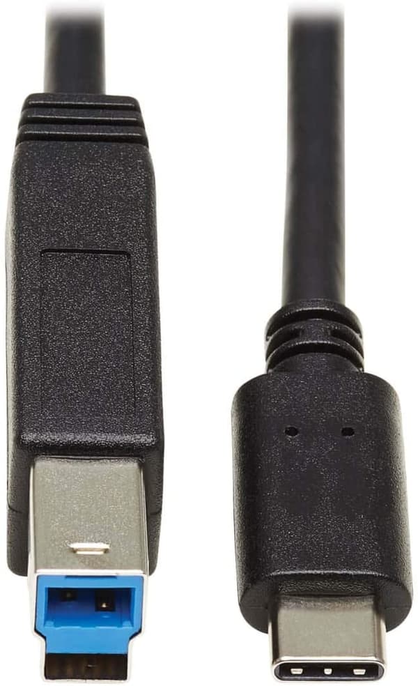 NÖRDIC USB 3.1 kabel USB C til USB B 5Gbps 2m USB printerkabel Black