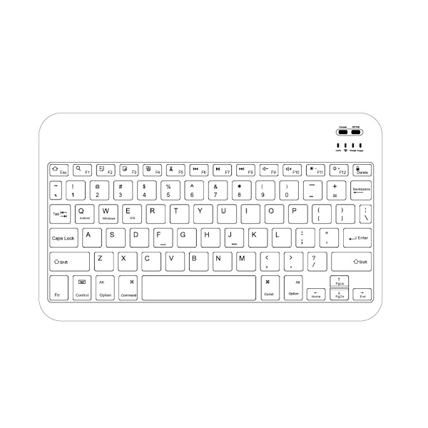 NÖRDIC Bluetooth 5.0 Näppäimistö 78 näppäintä IOS Android Windows US Layout Black