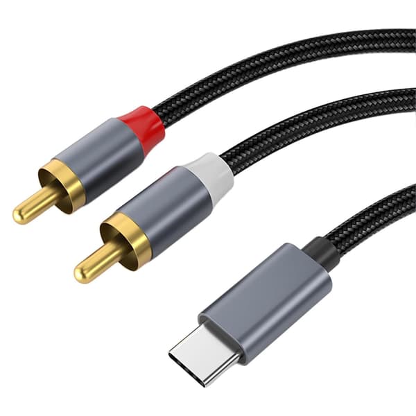 NÖRDIC USB-C–RCA äänikaapeli 3m