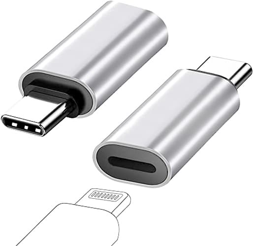 NÖRDIC USBC C mandlig Lightning ho (Non MFI) adapter sølv Silver
