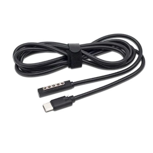 NÖRDIC 1,5m USB-opladerkabel 12V3A til Surface Pro 1/2 Black