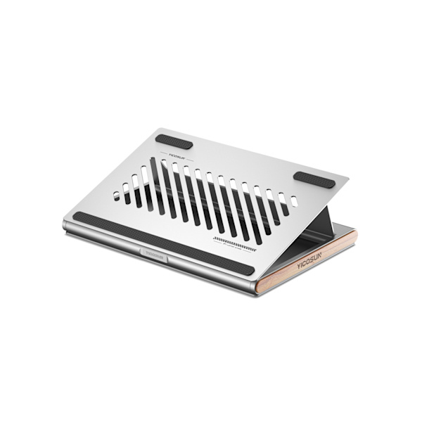 NÖRDIC bærbart stativ til bærbar computer med hub 2xUSB-A 3.1 2xUSB-C Grey