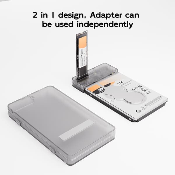 Maiwo K2578P2 2,5" SATA HDD, SSD & M.2 NVMe kotelo 10Gbps