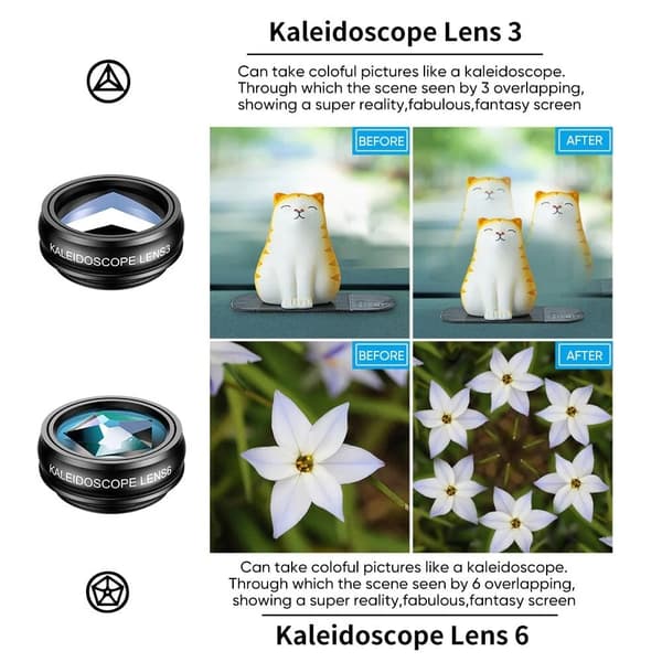 Apexel Multifunktionelt 10-i-1 Linsekit APX-22XDG9 Black