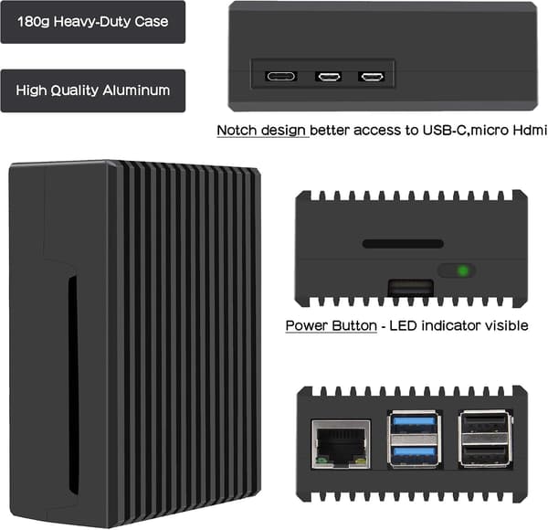 Raspberry Pi 5 Case for Raspberry Pi 5
