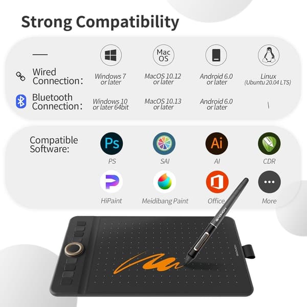 GAOMON WH851 Bluetooth Graphics Tablet 8 Buttons