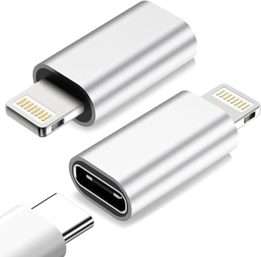 NÖRDIC USBC C naaras–Lightning ur (ei MFI) -sovitin, hopea Silver