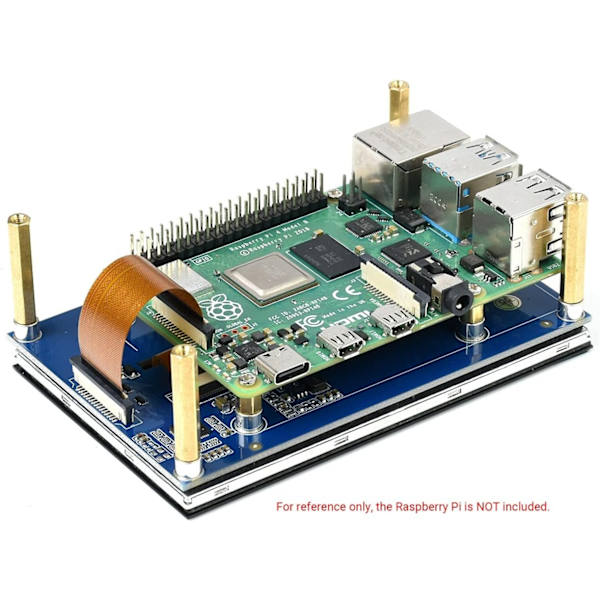 Waveshare 4,3-tums LCD Touch-skärm för Raspberry Pi 5/4B/3B+/3A+/3B/2B/B+/A+ 800 × 480 IPS