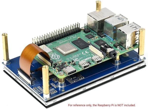 Waveshare 4,3 tuuman LCD-kosketusnäyttö Raspberry Pi 5/4B/3B+/3A+/3B/2B/B+/A+ 800 × 480 IPS