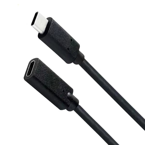 NÖRDIC 1,5m USB3.2 Gen2 USB-C forlængerkabel ha til ho 10Gbps 5A 100W Thunderbolt3 Black