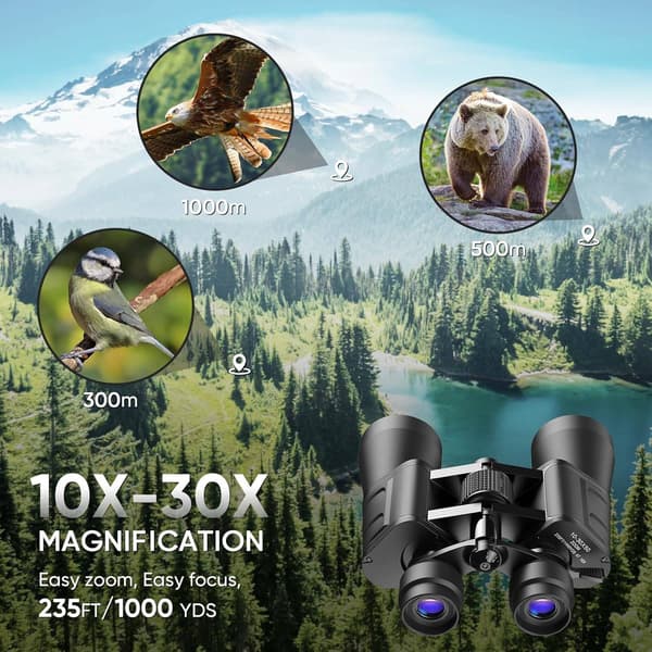 APEXEL 10-30X50 HD Kikkert Black