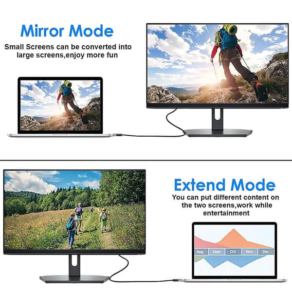 NÖRDIC 20 cm USBC–DP 1.4 -sovitin 8K30Hz 4K120Hz 32.4Gbps Grey