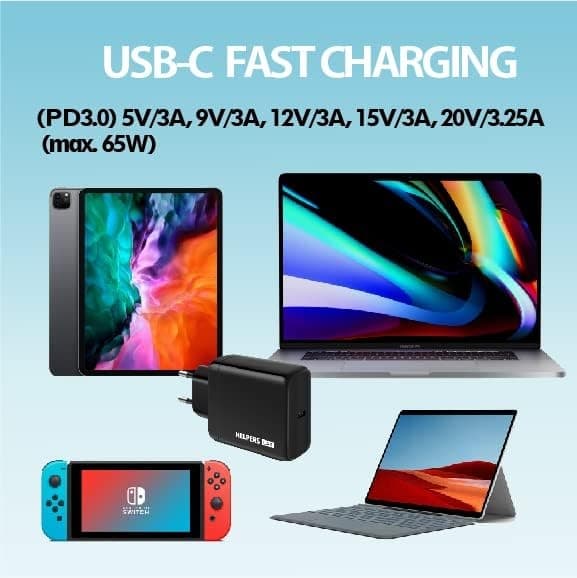 NÖRDIC Väggladdare USB-C PD65W Nano