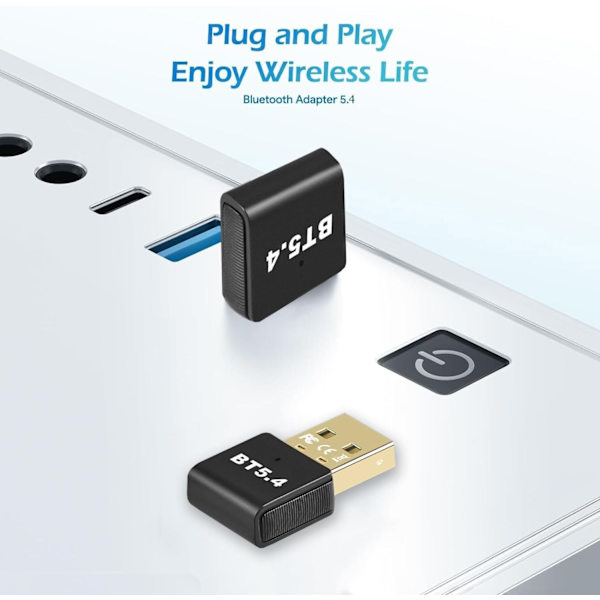 NÖRDIC USB-A Bluetooth 5.4 dongle Bluetooth USB-sovitin BT ver 5.4