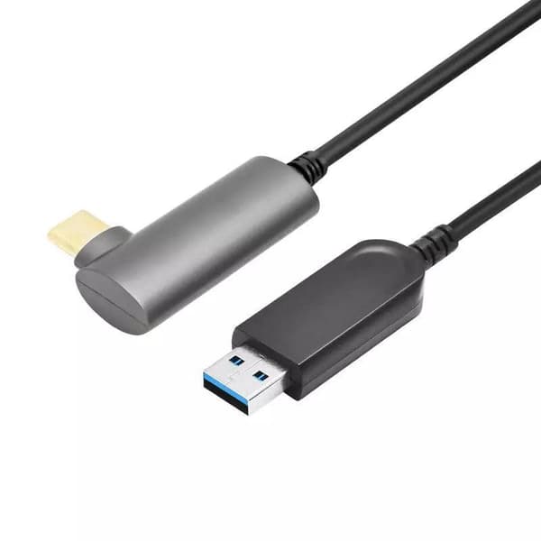 NÖRDIC aktiv AOC Fiber 10m USB-C til USB-A VR Link-kabel til Oculus Quest 2 USB3.2 Gen2 10 Gbps Super Speed ​​​​VR Link-kabel Black