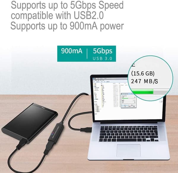 NÖRDIC Active 5M USB3.0 Forlængerkabel 5GBPSextension USB A Mand til Kvinde til Xbox, PS5, Oculus, Printer, Scanner, PlayStation, VR Black