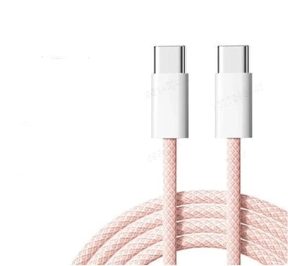NÖRDIC 0,5m USB 2.0 USB-C til C-kabel til iPhone 15/15 Pro/15 Plus/15 Pro Max 3A 480Mbps 60W pink Pink