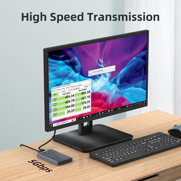 Maiwo K2022S eksternt kabinet til harddiskkloning M.2 SATA SSD USB3.2 5Gbps 1:1